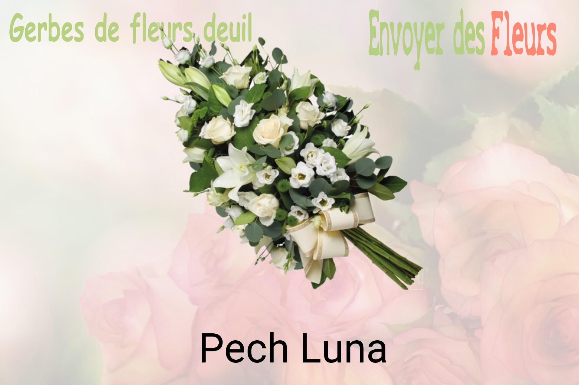 Gerbe de fleurs de deuil livrée à Pech-Luna